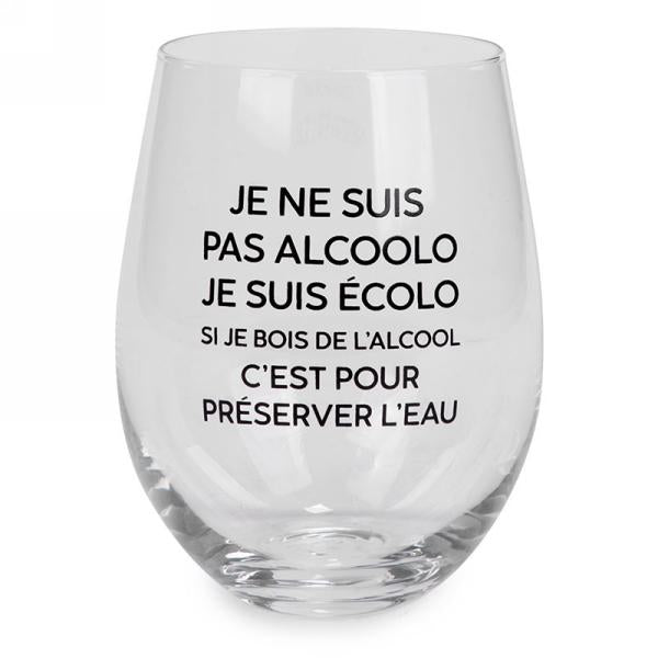 Verre vin Je Ne Suis Pas Alcoolo