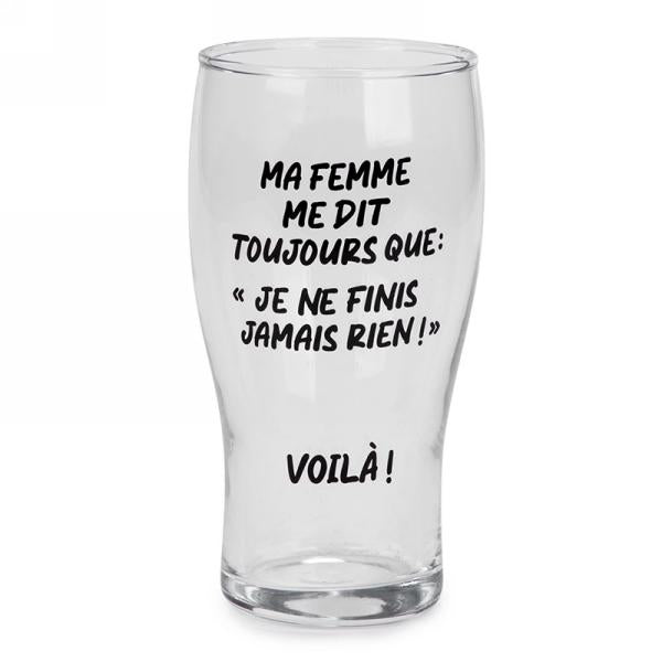 Verre De Bière Ma Femme Dit