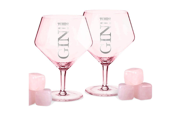 Ensemble de Verres de Gin Avec Cubes De Glace