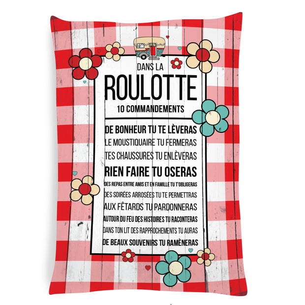 Coussin Les commandements de la roulotte