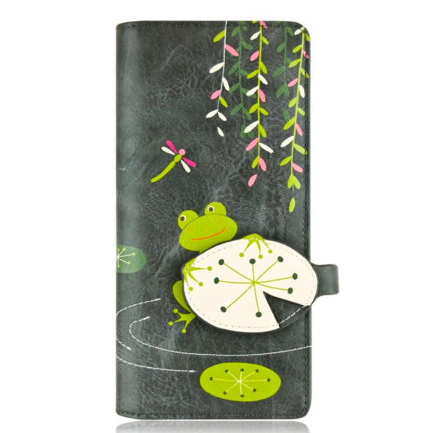 Portefeuille Frog long Gris