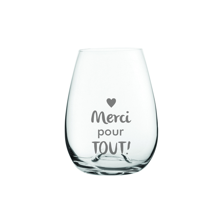 Verre de vin Merci