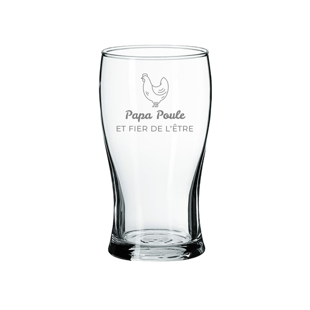 Verre De Bière Papa Poule