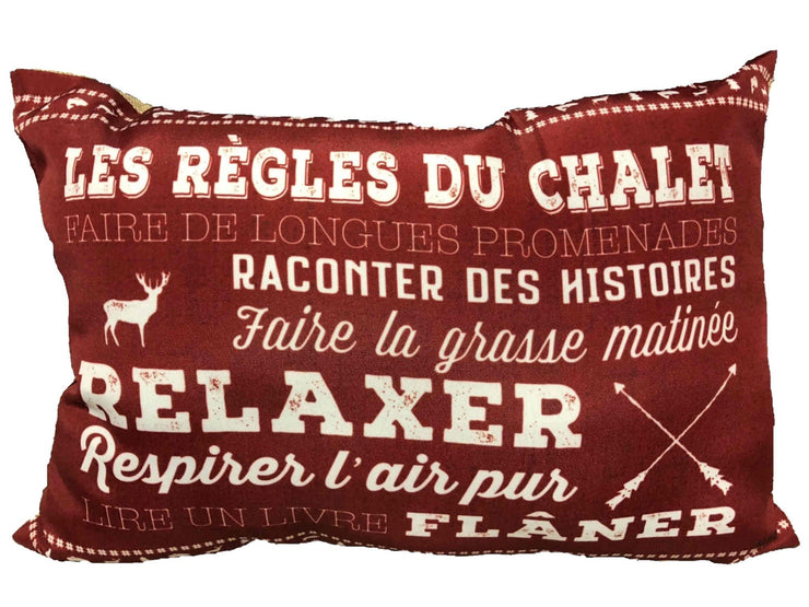 Coussin Les règles Du chalet