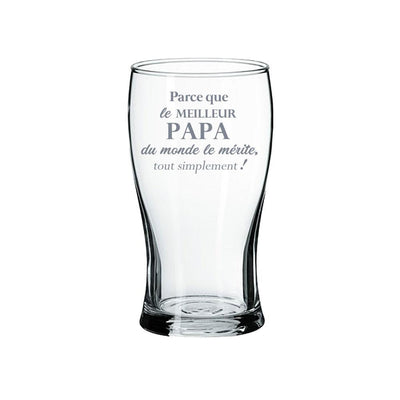 Verre de Bière Parce Que Le Meilleur Papa