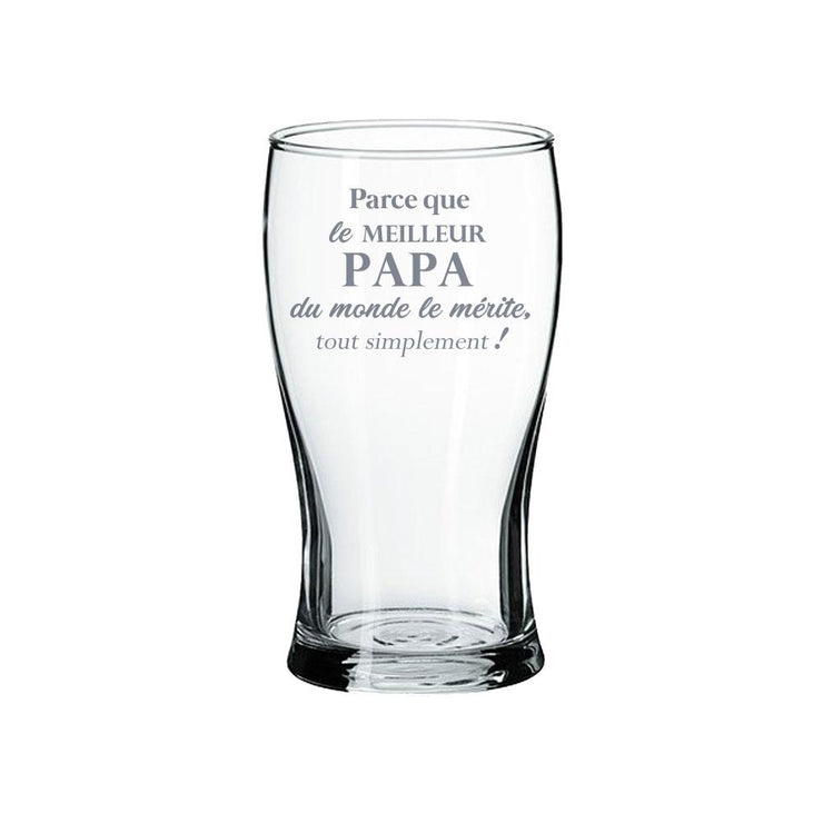 Verre de Bière Parce Que Le Meilleur Papa