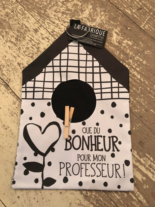 Sac Pour Épingles Du Bonheur Pour Mon Professeur