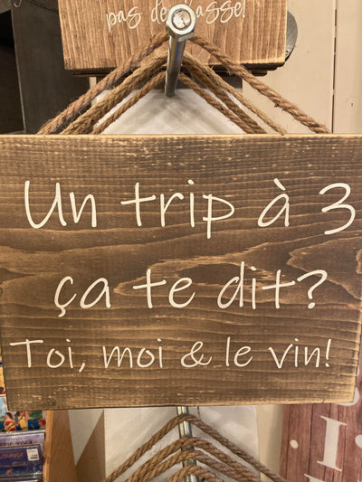 Cadre Trip à 3- Vin